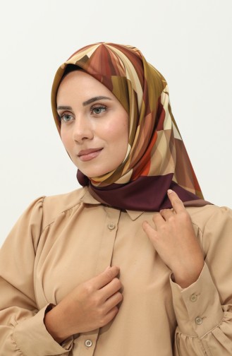 إيشارب تويل منقوش كاراجا  81032-12  أخضر ذهبي 81032-12