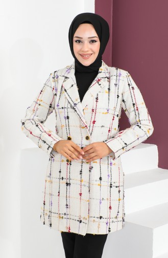 Tüvit Blazer Ceket 23K8773-01 Ekru