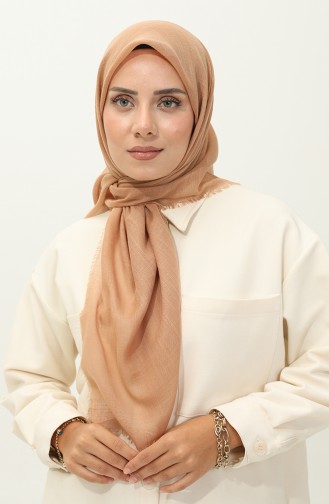 Plain Flamed Scarf 90155-04 Dark Beige 90155-04