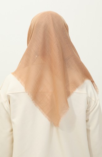 Plain Flamed Scarf 90155-04 Dark Beige 90155-04