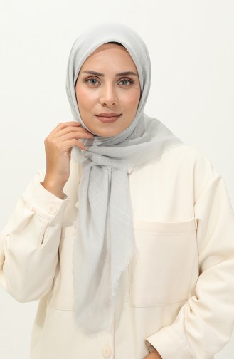 وشاح مُلهب بتصميم سادة 90155-09 لون رمادي فاتح 90155-09