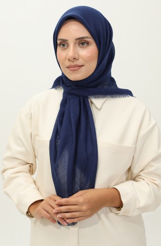 Plain Flamed Scarf 90155-11 Light Navy Blue 90155-11