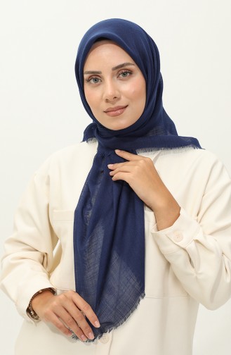 Plain Flamed Scarf 90155-11 Light Navy Blue 90155-11
