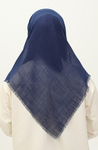 Plain Flamed Scarf 90155-11 Light Navy Blue 90155-11