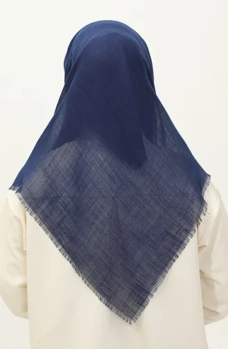 Plain Flamed Scarf 90155-11 Light Navy Blue 90155-11