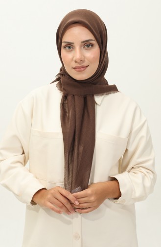Plain Flamed Scarf 90155-12 Dark Brown 90155-12
