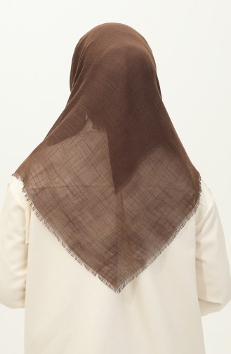 Plain Flamed Scarf 90155-12 Dark Brown 90155-12