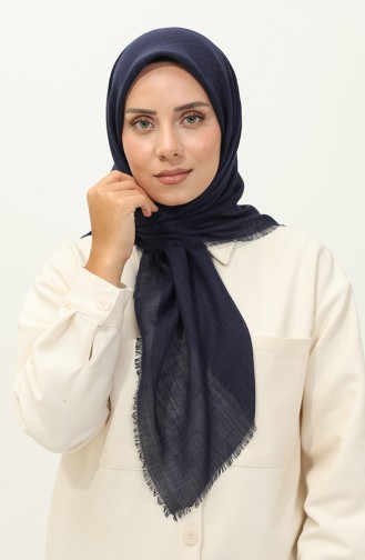 Plain Flamed Scarf 90155-17 Navy Blue 90155-17