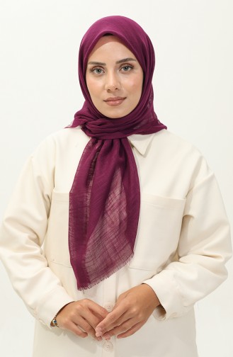 Düz Flamlı Eşarp 90155-23 Mor