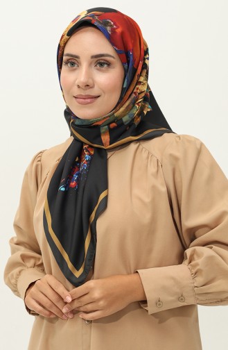 Karaca Gemusterter Twill-Schal 81028-01 Smoked Saks 81028-01