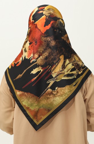Karaca Echarpe Sergé à Motifs 81028-11 Noir Or 81028-11