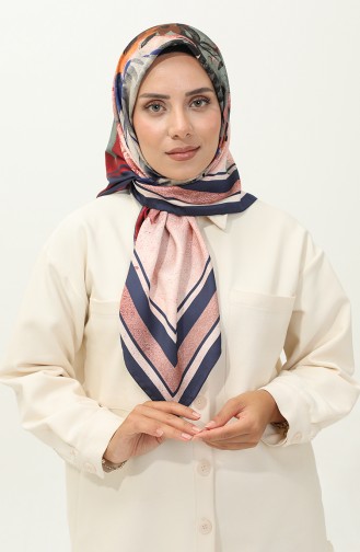 Karaca Echarpe Sergé à Motifs 81029-04 Bleu Rouge 81029-04