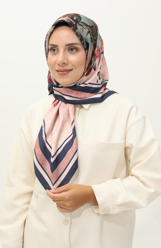 Karaca Echarpe Sergé à Motifs 81029-04 Bleu Rouge 81029-04