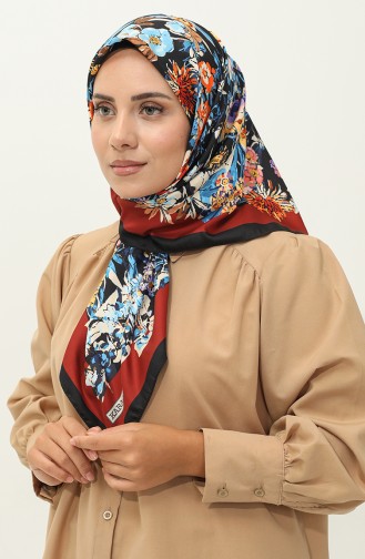 Karaca Twill-sjaal Met Patroon 81033-13 Zwart Claret Rood 81033-13