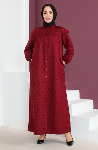 Jacquard Abaya 23K8811-02 Claret Red 23K8811-02