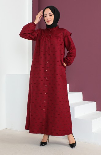 Jacquard Abaya 23K8811-02 Claret Red 23K8811-02