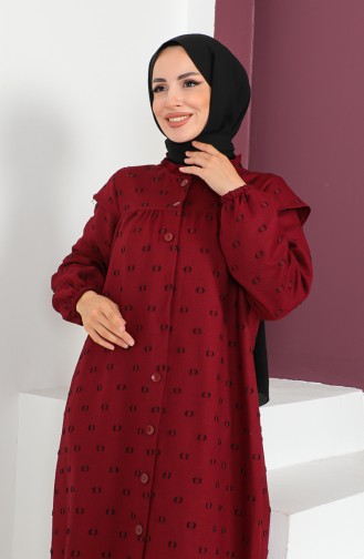 Jacquard-Abaya 23K8811-02 Burgunderrot 23K8811-02