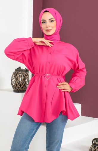 Belted Shirt 0001-01 Fuchsia 0001-01