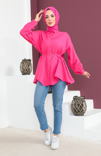 Belted Shirt 0001-01 Fuchsia 0001-01