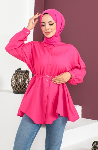 Belted Shirt 0001-01 Fuchsia 0001-01