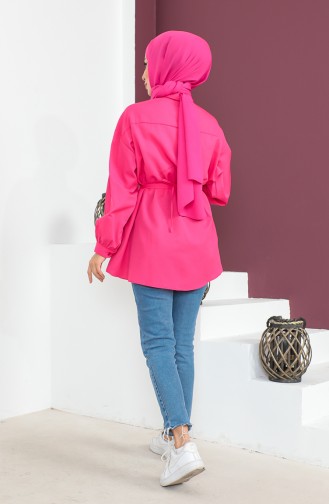 Belted Shirt 0001-01 Fuchsia 0001-01