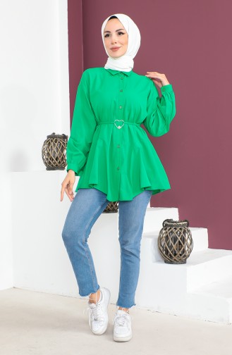 Belted Shirt 0001-02 Green 0001-02