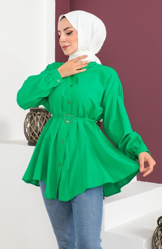 Belted Shirt 0001-02 Green 0001-02