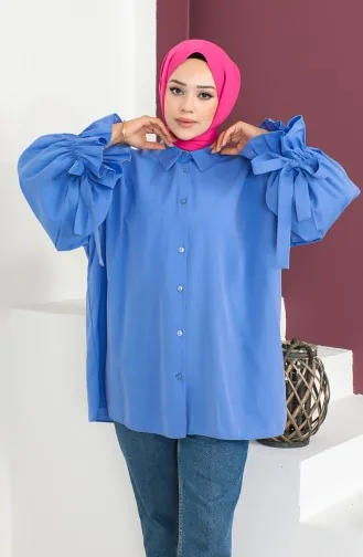 Tie Sleeve Shirt 0004-04 Blue 0004-04