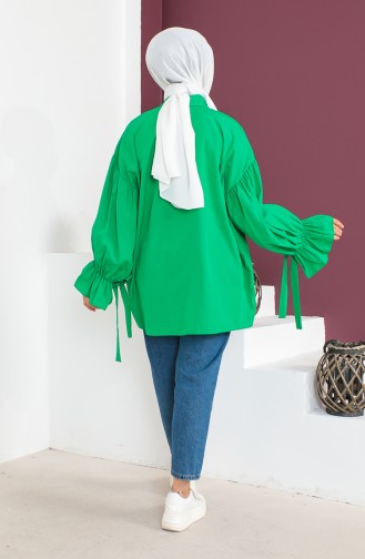 Tie Sleeve Shirt 0004-05 Emerald Green 0004-05