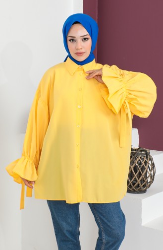 Chemise Manches Nouées 0004-07 Jaune 0004-07