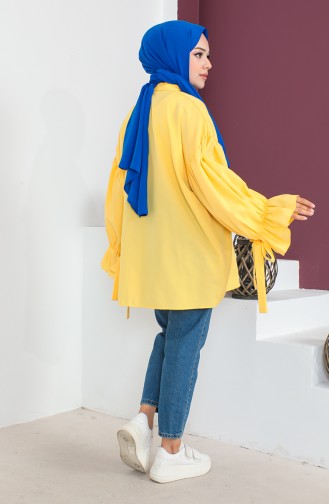 Chemise Manches Nouées 0004-07 Jaune 0004-07