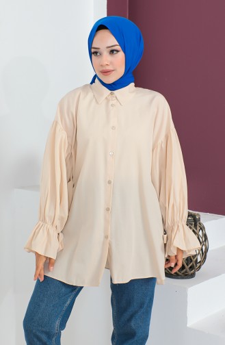 Tie Sleeve Shirt 0004-08 Beige 0004-08