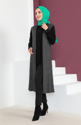 Gilet Long Uni 8640-01 Noir 8640-01