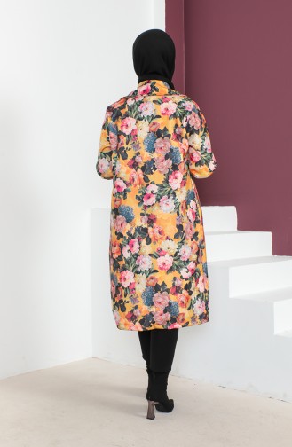 Patterned Coat 23K8842-01 Mustard 23K8842-01