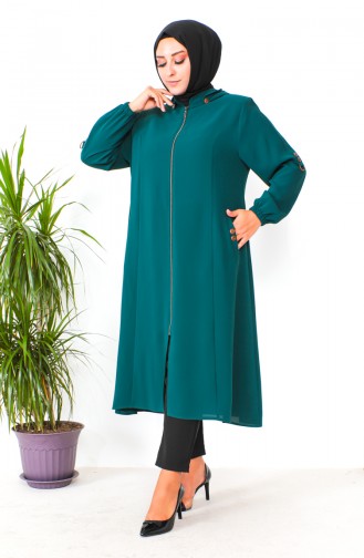 Plus Size Hooded Cape 6089-01 Emerald Green 6089-01