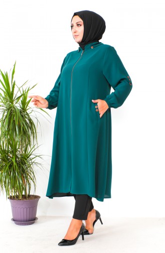 Plus Size Hooded Cape 6089-01 Emerald Green 6089-01