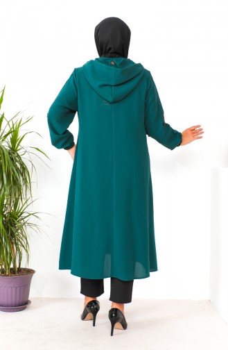 Plus Size Hooded Cape 6089-01 Emerald Green 6089-01