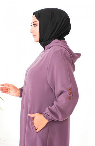 Cape A Capuche Grande Taille 6089-02 Rose Pâle 6089-02