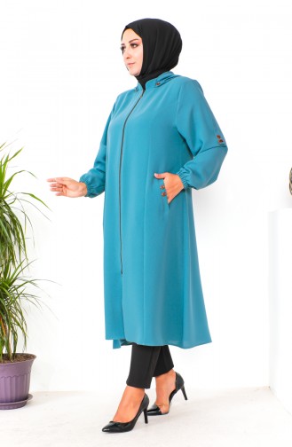 Plus Size Hooded Cape 6089-03 Green 6089-03