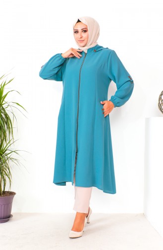 Plus Size Hooded Cape 6089X-05 Green 6089X-05