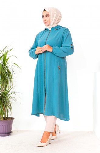 Plus Size Hooded Cape 6089X-05 Green 6089X-05