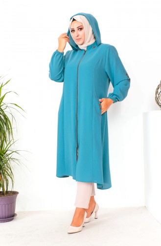Plus Size Hooded Cape 6089X-05 Green 6089X-05