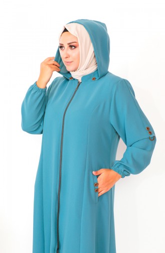 Plus Size Hooded Cape 6089X-05 Green 6089X-05