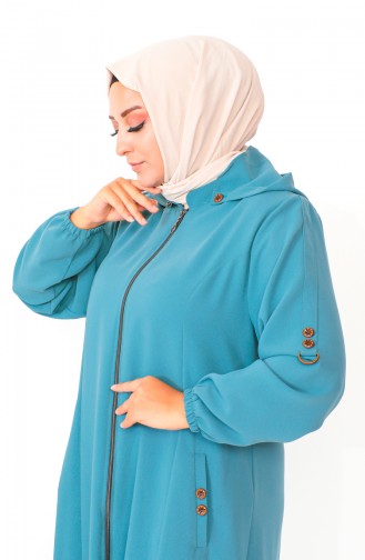 Plus Size Hooded Cape 6089X-05 Green 6089X-05