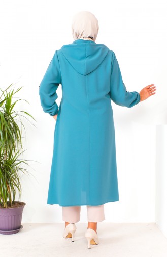 Plus Size Hooded Cape 6089X-05 Green 6089X-05