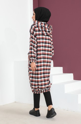 Checked Wool Cape 23k8805-01 Brown 23K8805-01