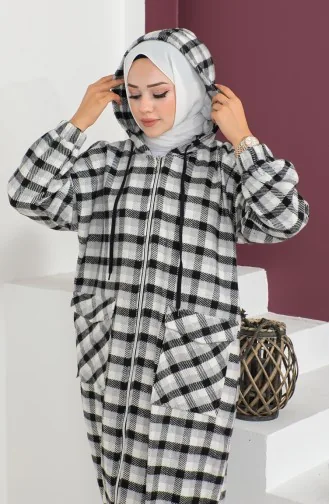Checked Wool Cape 23k8805-05 Gray 23K8805-05