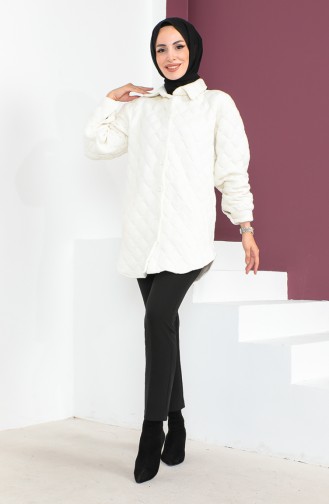 Quilted Coat 23K8765-04 Ecru 23K8765-04