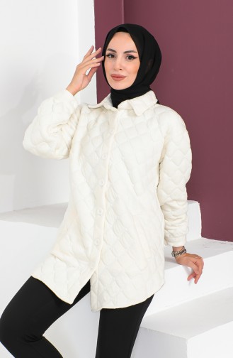 Manteau Matelassé 23K8765-04 Ecru 23K8765-04