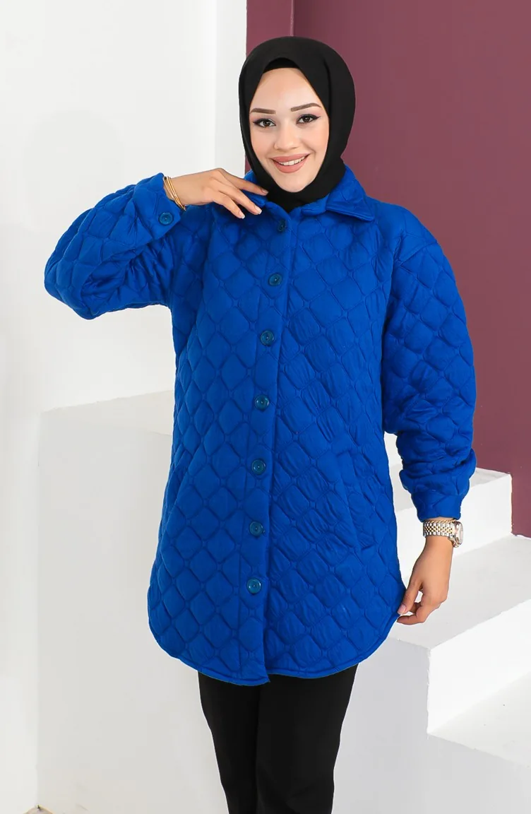 معطف مُبطن 23K8765-05 لون أزرق 23K8765-05